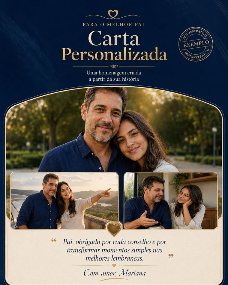 Prévia demonstrativa da Carta Personalizada