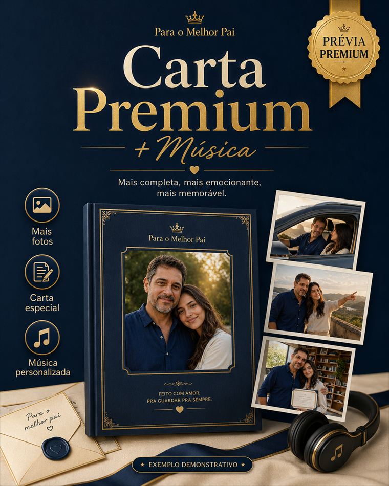 Prévia demonstrativa da Carta Premium com música
