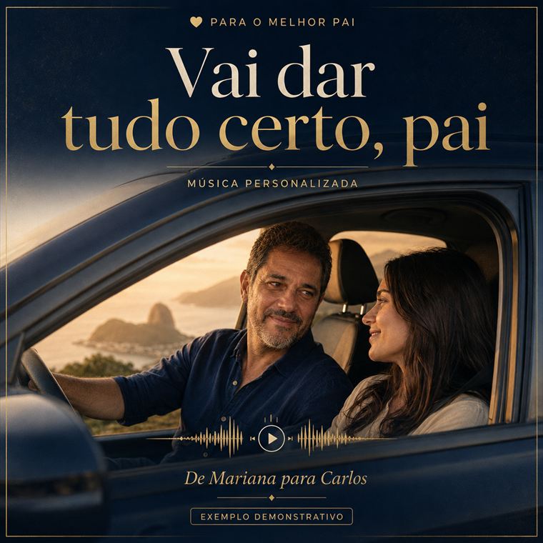 Capa demonstrativa da música personalizada